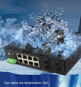 Single-Mode Simplex 9-Port สวิตช์อีเทอร์เน็ตอุตสาหกรรมที่ไม่มีการจัดการ1 1000Base-X 8 10/100/1000Base-T (x) พอร์ตอีเธอร์เน็ต - Product Image 5