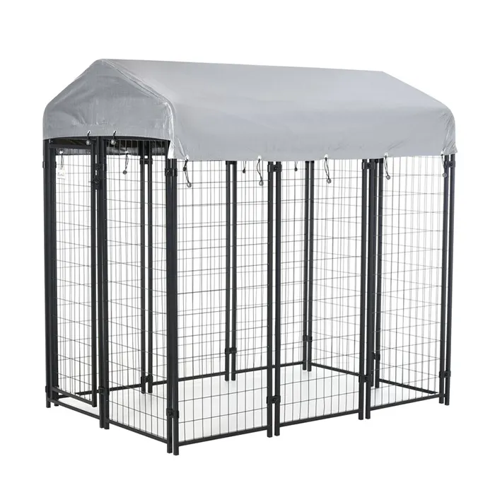 4ftx6ftx6ft Outdoor Dog Kennel Heavy Duty Dog Cage Pet House Galvanized Steel Fence Dog Playpen Puppy Exercise Pen Chicken Coop
