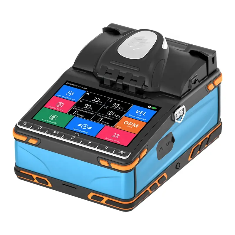 4 Core CPU Soudeuse Fibre Optique Fiber Fusion Splicer 6 Motor With VFL OPM FTTH Fiber Optic Fusion Splicing Machine