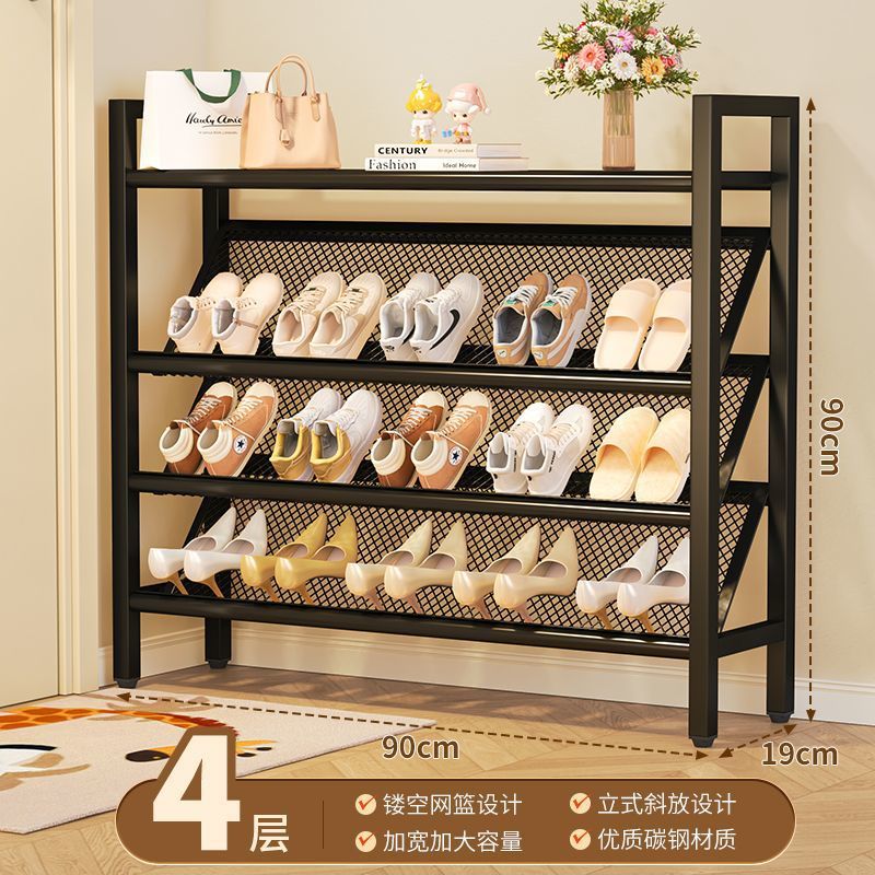(Classic Black) 90cm - 4-Tier - Shoe Rack