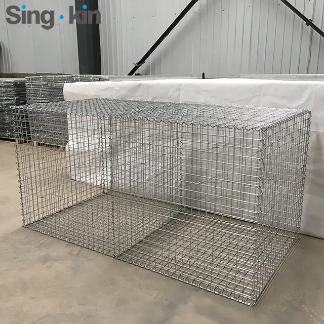 1x1x2 gabion निर्माण 50x50 गर्म डूबा जस्ती gabion टोकरी तार जाल बक्से उत्पाद की कीमत यूरोप में