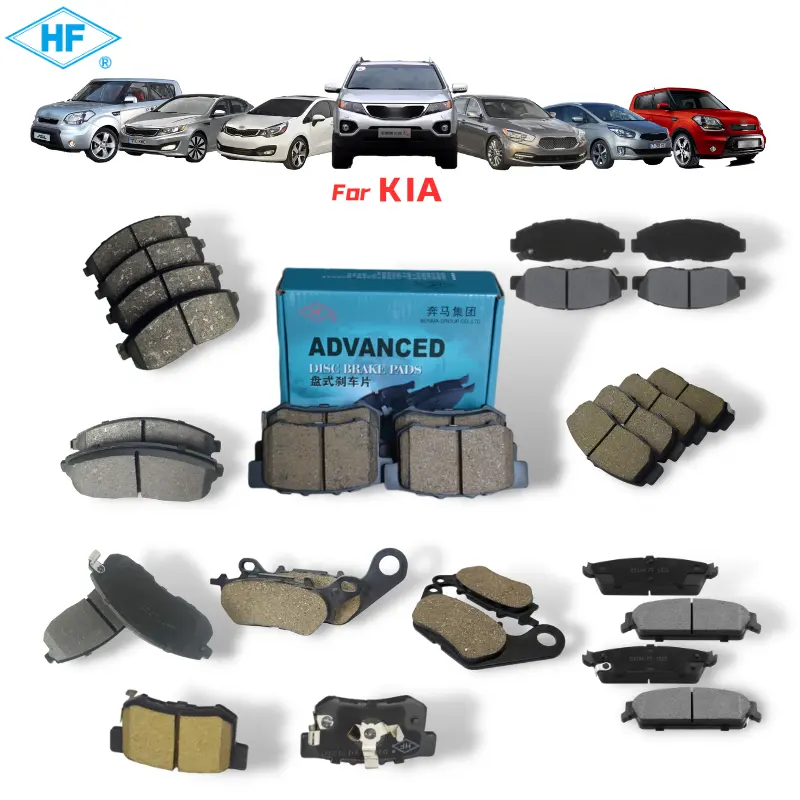 Uso para Kia Rio Sorento K3/5 Stinger Sportage Picanto Optima, juego de pastillas de freno delantero de cerámica menos metálicas, pastillas de freno automáticas