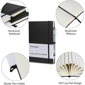 Free Sticker A5 New Personalized Customizable Printing <strong>Note</strong> Book Pu Hardcover Logo Leather Bound Lined Journal <strong>Notebook</strong> - Product Image 5