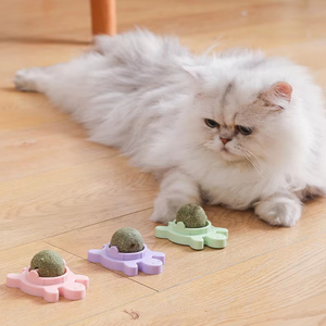 Juguete de hierba gatera para mascotas más vendido, forma de aguacate, hierba gatera desmontable giratoria, juguete interactivo para masticar y limpiar dientes para gatos - Product Image 1