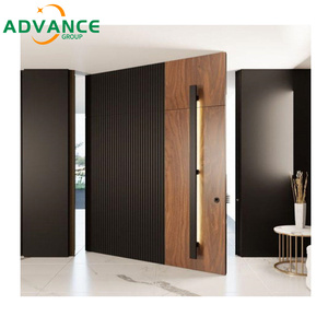 Yalıtımlı çekirdek ve özel renk kaplamalı klasik stil ahşap giriş kapısı - Product Image 2
