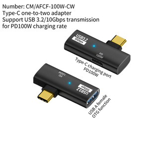 USB3.0からタイプCへのアダプターPD100WOTG2 in 1 10GB伝送USBCオスからUSBメスへのコンバーターUSBC OTGコネクター - Product Image 2