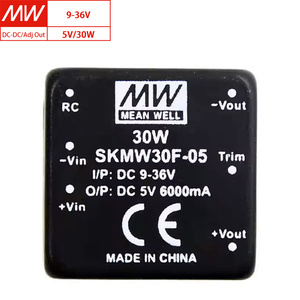 MEAN WELL SKMW30F-05 30W <strong>DC</strong>-<strong>DC</strong> Converter, 5V 6A <strong>Output</strong>, 9-36VDC <strong>Input</strong>, High Precision for Telecommunications and Instrumentation - Product Image 1