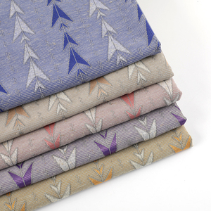 New 85% Polyester 10% Linen 5% Spandex Đan Vải Duy Nhất Jacquard Dệt Kim Vải Lanh Jacquard Nhuộm Vải Cho Phụ Nữ Quần Áo - Product Image 1