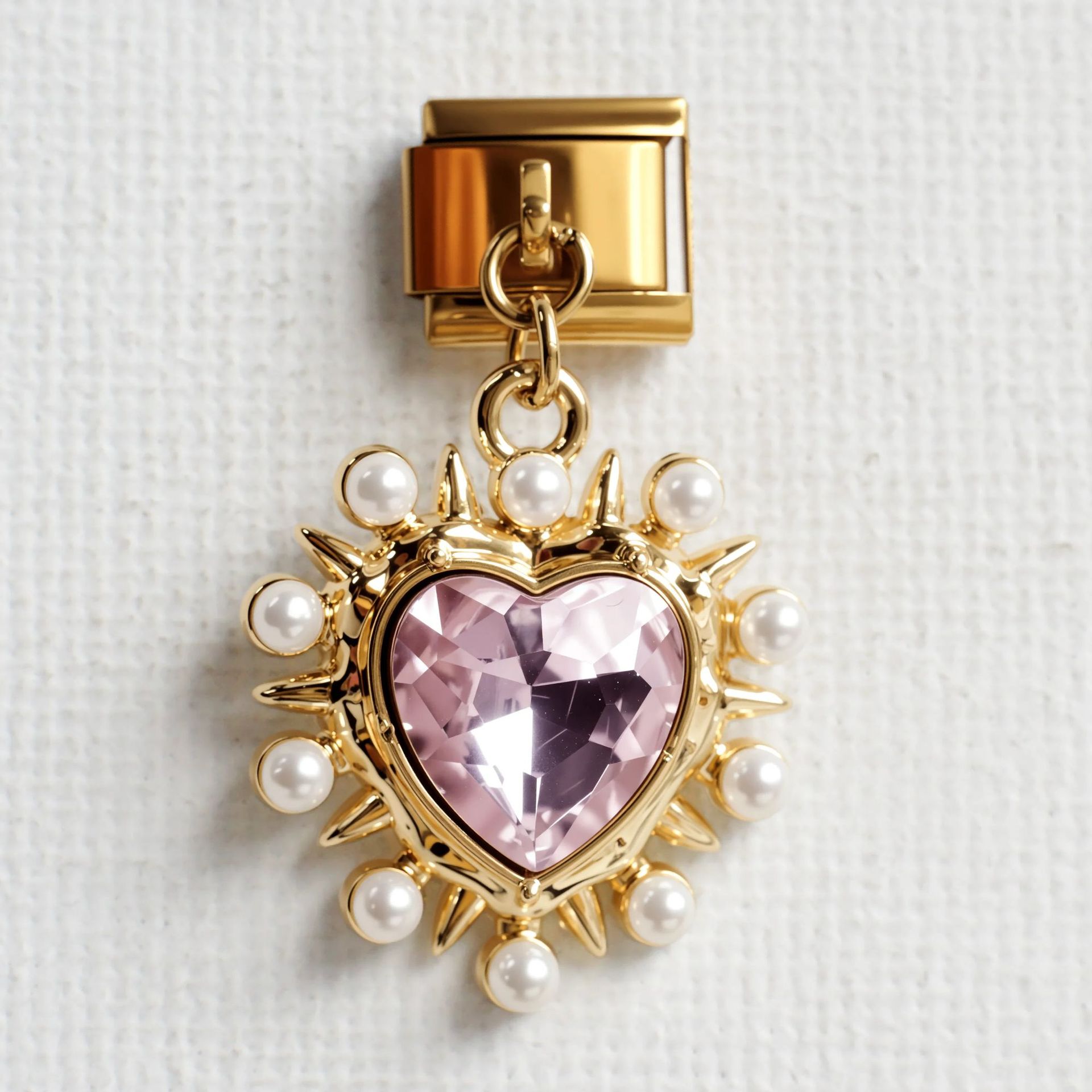 Pearl heart-gold
