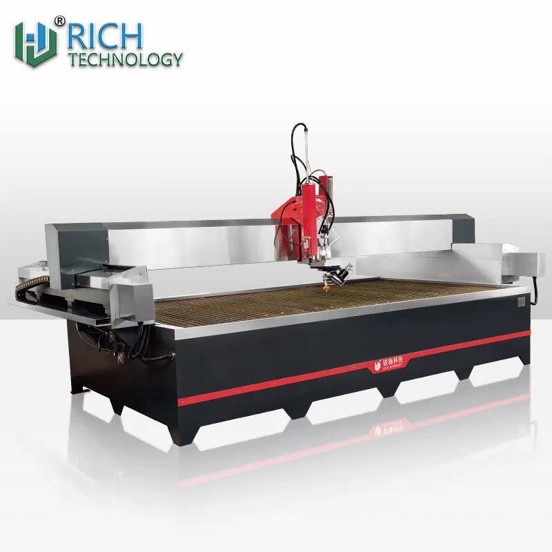 RICH cnc water jet for marble quartz ceramic tiles cutting 5 axis waterjet cutting machine stone cutter