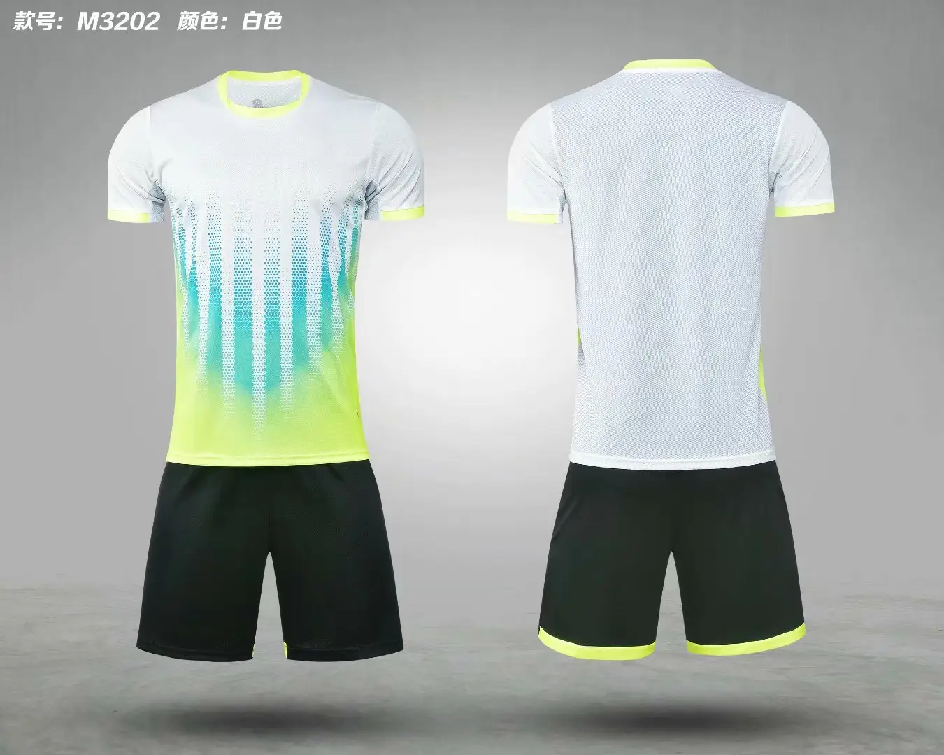 DN3202 Voetbal Uniform Kit Sets Custom Sublimatie Sport Accepteren Aanpassen Logo Sportkleding