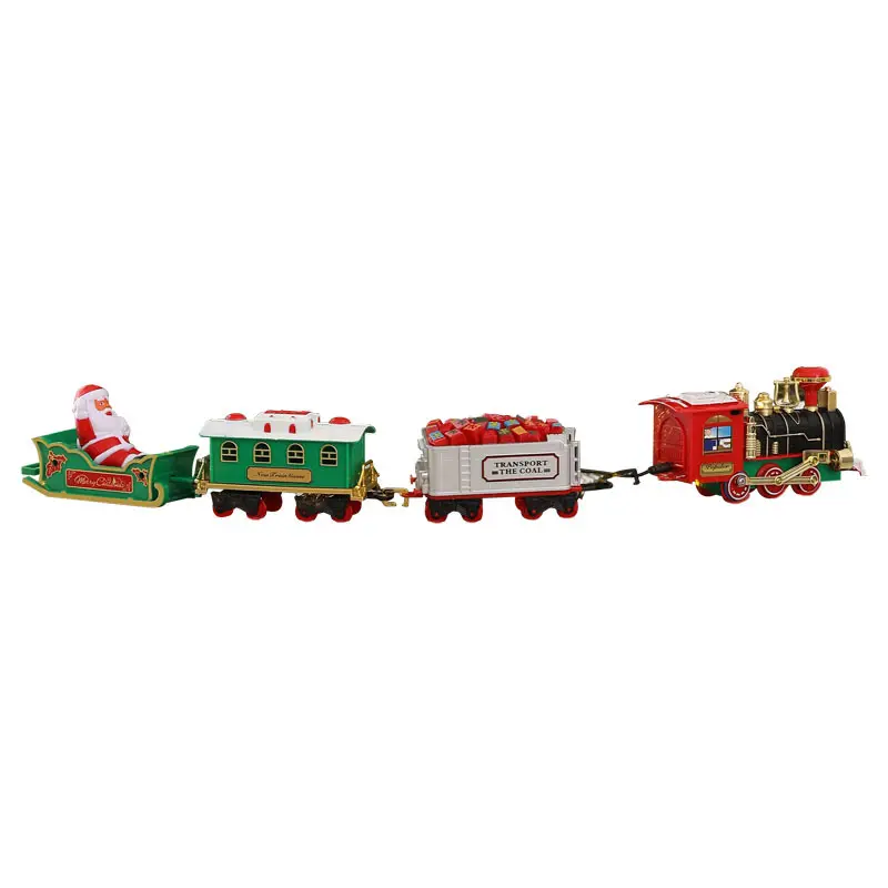 Nuevos Regalos divertidos de Navidad, juguetes de rompecabezas, tren eléctrico de Navidad, puede colgar árbol, vagón de Navidad