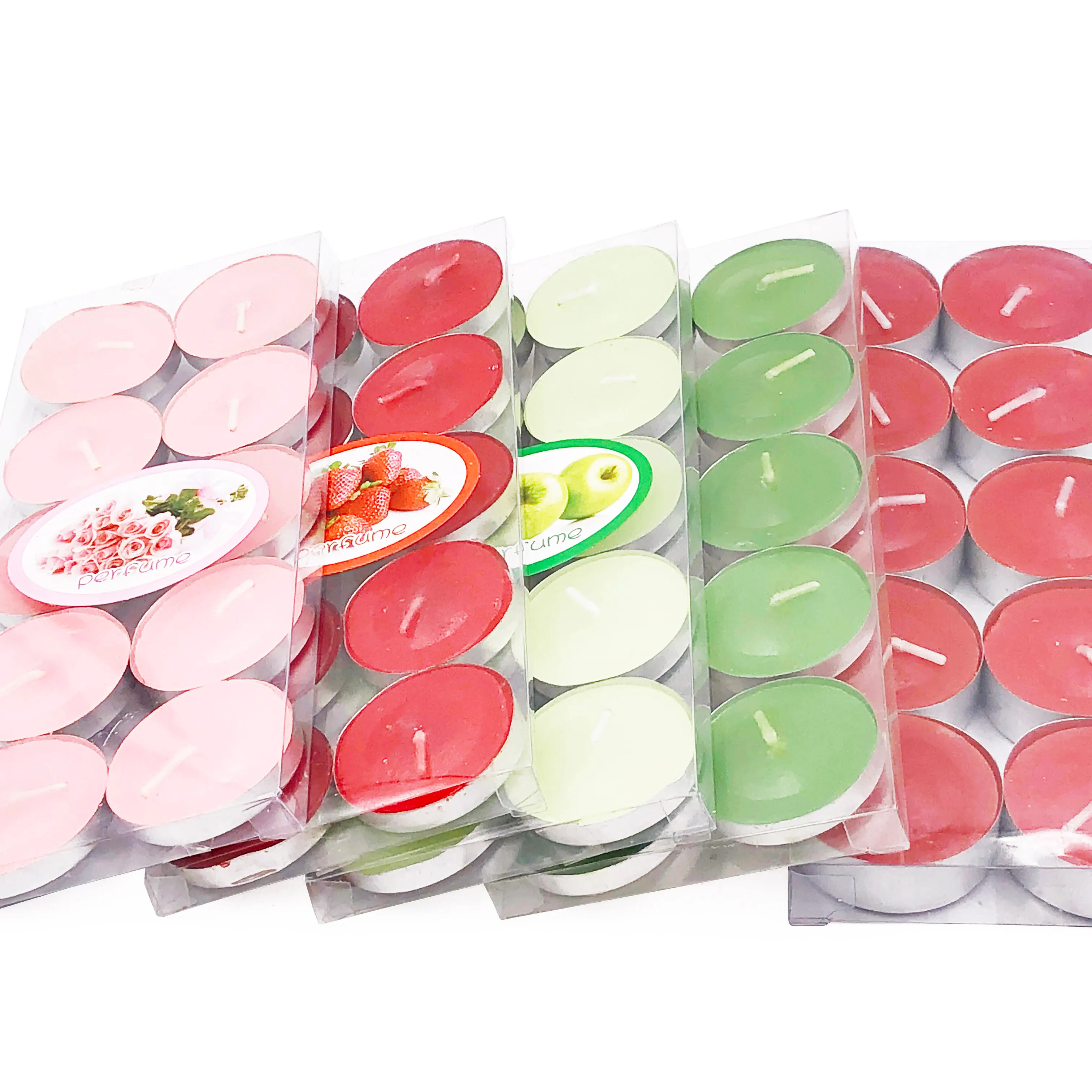 Regalo di promozione Prezzo A Buon Mercato colorato Profumato Tealight Candela