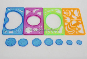 Spirograph cetvel çizim seti plastik grafik modeli cetvel çocuk oyuncakları spirograph - Product Image 4