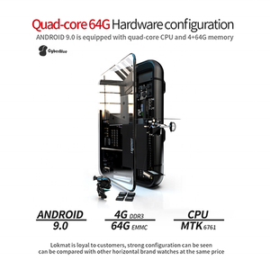 4g智能手表2.88英寸4gb + 64GB安卓9.0全球定位系统安卓手机手表，带sim卡通话功能 - Product Image 5