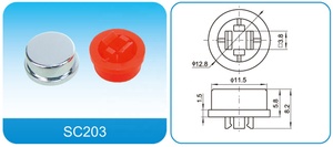 SC203 Tact <strong>Switch</strong> Button for <strong>12X12</strong> THD or Smd <strong>Switch</strong> with 3.8X3.8mm square Stem - Product Image 2