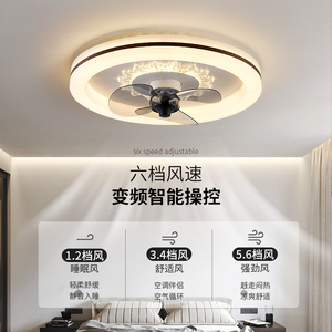 Control de aplicación móvil combinado con control remoto para serie de hogar inteligente candelabro silencioso para dormitorio ventilador de techo LED con luz - Product Image 5
