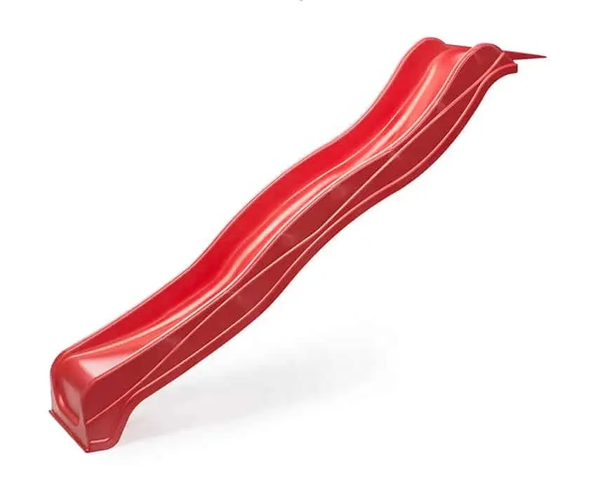 Gebogen Glijbaan Speeltuin Apparatuur Rode Lange Plastic Slides