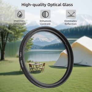 Filtro CPL de 52mm para lente de cámara de teléfono Filtro polarizador con clip con reemplazo de clip de lente de teléfono - Product Image 6