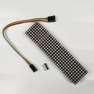 Modulo quattro in uno a matrice di punti 5V con controllo verde LED array display modulo 4 in 1 MAX7219 con cavo 5p - Product Image 2
