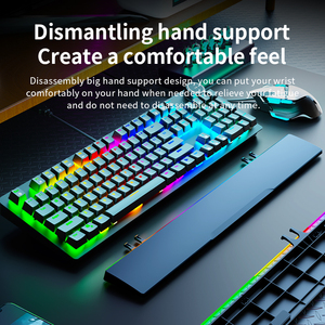 Teclado mecánico GK515 retroiluminado RGB de siete colores, interfaz USB barata para Aprendizaje de oficina y juegos de computadora de tableta - Product Image 4