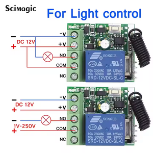 SMG-801 12v Mini <strong>Wireless</strong> RF Remote <strong>Control</strong> Light Switch 10A <strong>Relay</strong> <strong>Output</strong> Radio DC 12V 1 CH Channel Receiver Module +Transmitter - Product Image 3