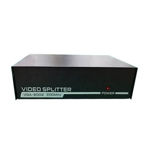 Factory Wholesale VGA <strong>Splitter</strong> <strong>1</strong> <strong>Input</strong> <strong>2</strong> <strong>Output</strong> <strong>2</strong> Ports <strong>1</strong> PC to <strong>2</strong> Monitors 200MHZ VGA HD Video <strong>Splitter</strong>