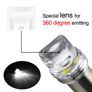 LED BA9S iç harita okuma ampuller Dome Dome T4W H6W 1895 3SMD beyaz LED araba yan işık sinyal park plaka işık - Product Image 3