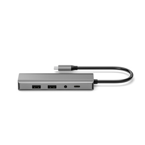 DisplayPort akışı ile USB-C Hub 6-in-1, 100M Ethernet LAN, 3.5 ses AUX, PD100W şarj, stokta 2 * USB portu tip-c Hub - Product Image 3