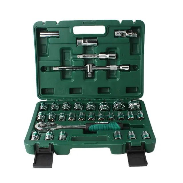 Kit de chaves de soquete portáteis, ferramentas 32 peças