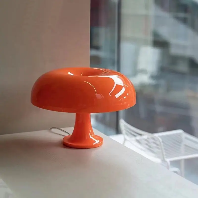 Chuse hot sell acrylic high light orange mushroom lamp colorful night table lamp