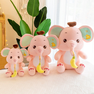 粉色大象毛绒仿真柔软小象卡通毛绒玩具 - Product Image 5
