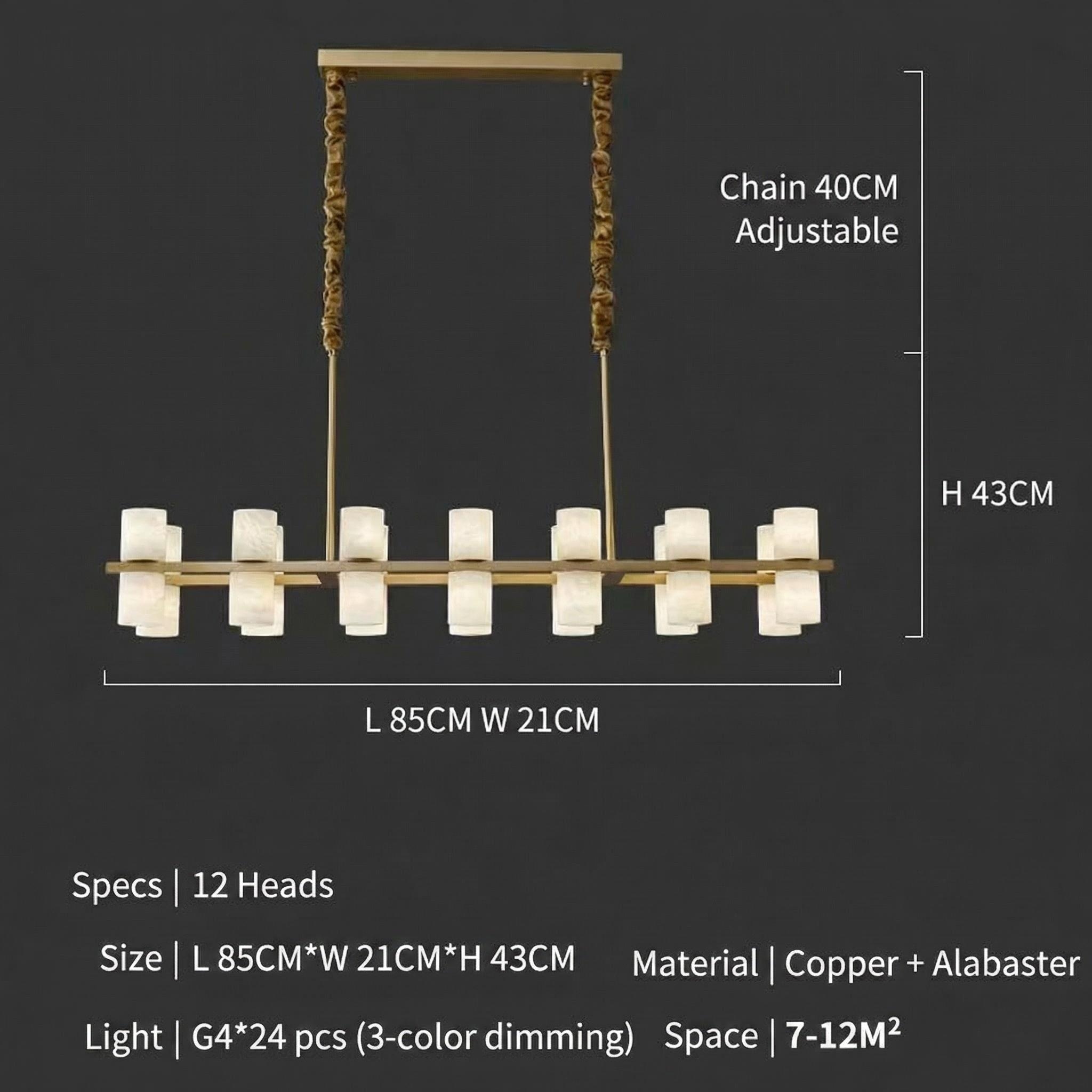 Lungo 85 cm, color oro.