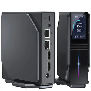 LCD-Bildschirm RGB Mini-PC S1 Computer Intel N100 Gaming Computer Desktop 16GB 512GB Vertical Tower - Product Image 1
