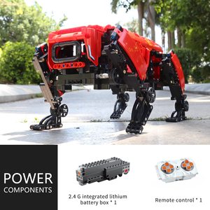 Форма король 15066 робот собака Строительный набор желтое приложение RC программируемый игрушечный модуль питания развивающая модель подарок для детей 8 + - Product Image 4