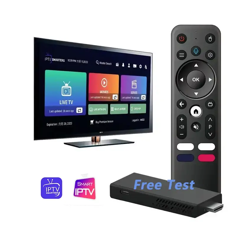 El panel de revendedor de 4K 8K Strong HD IPTV Pro Wi-Fi Smart Media Player acredita la mejor caja IPTV en EE. UU. América Android TV stick Prueba GRATUITA