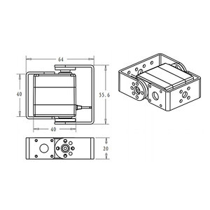 RDS3120MG 20KG Metal dişli dijital Servo RDS3120 Robot Arduino Servo ile uzun ve kısa düz U braketi