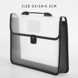Carpetas de archivos de plástico transparente A4, billetera expandible con cierre a presión, estuche de bolsillo, organizador para estudiantes, almacenamiento de papel para cuaderno - Product Image 6