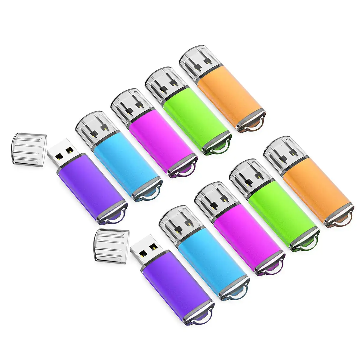 Memori penyimpanan Usb Disk 32 gb 64gb, tutup jempol Drive desain Pendrive USB Stick USB Flash Drive dengan indikator LED