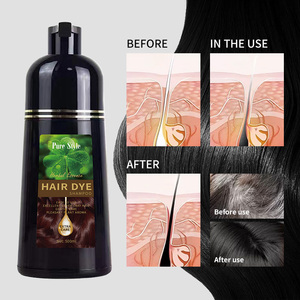 卸売ホワイトブラックヘア染料シャンプー新着オーガニック非アレルギー性高速アンチグレーカラーダークブラウン
