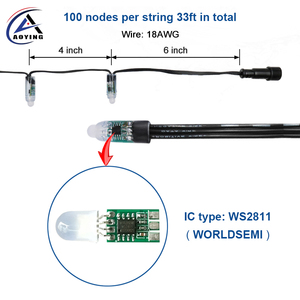 Aoying Акция DC12V адресуемый WS2811 Smart Bullet Led Pixel Ip68 18awg с разъемами Xconnect/Ray Wu - Product Image 3