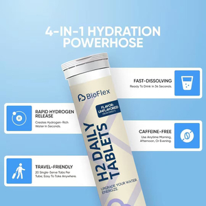 Bioflex OEM nhãn hiệu riêng nhanh chóng hòa tan H2 phân tử Hydrogen nước sủi bọt máy tính bảng hỗ trợ di động năng lượng & chất chống oxy hóa - Product Image 2