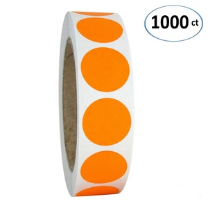 Custom Bright <strong>Red</strong> Round <strong>Color</strong> <strong>Coding</strong> Circle Dot Labels on a Roll Semi-Gloss 1000 Stickers 1 Inch Diameter Removable Sticker - Product Image 3