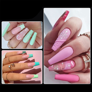 Fabrika toptan tırnak ipuçları hiçbir C eğrisi kutusu kare Stiletto ekstra uzun düz ABS çivi XXXL tabut orta Stiletto Nail İpuçları - Product Image 6