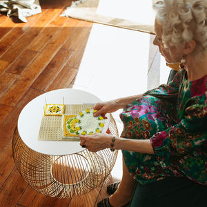 Biểu Tượng Tùy Chỉnh Tre Granny Vuông Crochet Chặn Hội Đồng Quản Trị Chân Đứng Khắc Kỹ Thuật Thủ Công Đan Crochet Dự Án Quà Tặng - Product Image 5