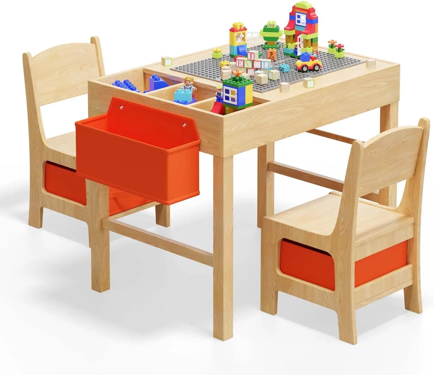 4 в 1 деревянные детские активности детей лего игрушки партии стол мебель детский стол и стул набор отверток с хранения