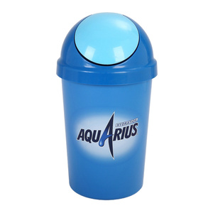 Advertising <strong>Brand</strong> Custom Plastic Swing Lid Rubbish Garage Can Push Top Round Trash Waste <strong>Bin</strong> with Lid