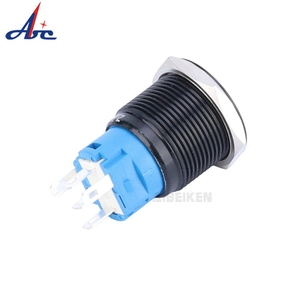 3 5 6 9 12 24 36 48 110 220 V anlık mandallama basma düğmesi anahtarı çift renkli Led kilitli 19 mm siyah kabuk basma düğmesi IP 67 - Product Image 2