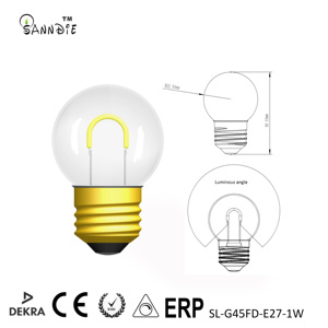 <strong>G45</strong> 1W <strong>Led</strong> Filament Bulb Decorative 110v 240v Custom Filament Bulb <strong>G45</strong> Plastic Festoon Bulb Filament for Outerdoor String <strong>Light</strong> - Product Image 2