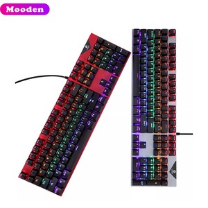 Hot Gaming Mechanical Wired <strong>Keyboards</strong> RGB Backlit 104 <strong>Keys</strong> LED USB <strong>Keyboard</strong> for <strong>Computer</strong> Tablet PC - Product Image 2
